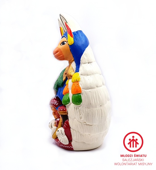 Szopka Bożonarodzeniowa w kształcie lamy,ceramiczna _PERU - obrazek 4