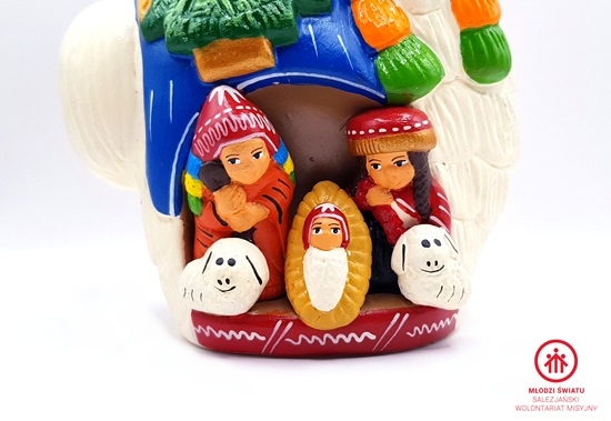 Szopka Bożonarodzeniowa w kształcie lamy,ceramiczna _PERU - obrazek 5
