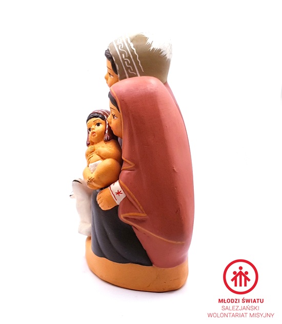 Szopka Bożonarodzeniowa "Święta Rodzina z owcą", ceramiczna_PERU - obrazek 4