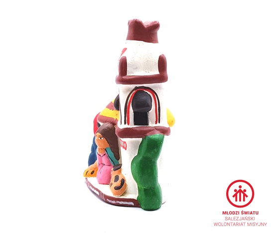 Szopka Bożonarodzeniowa peruwiańska,ceramiczna z domkiem i kaktusem_PERU - obrazek 4