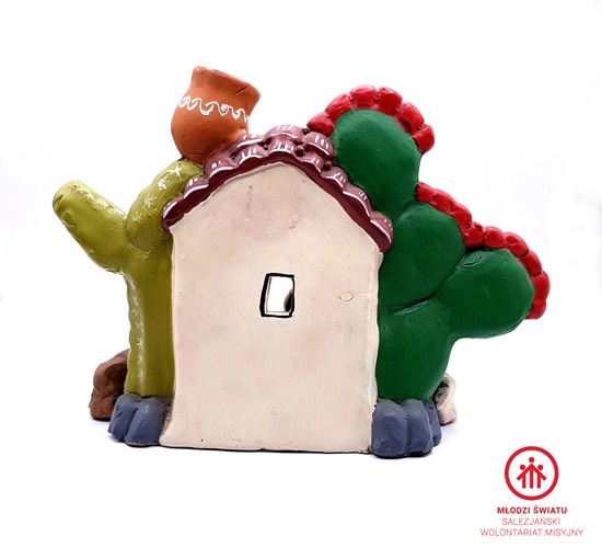 Szopka Bożonarodzeniowa peruwiańska,ceramiczna -z kaktusami _PERU - obrazek 3