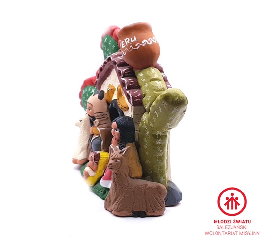 Szopka Bożonarodzeniowa peruwiańska,ceramiczna -z kaktusami _PERU - obrazek 4