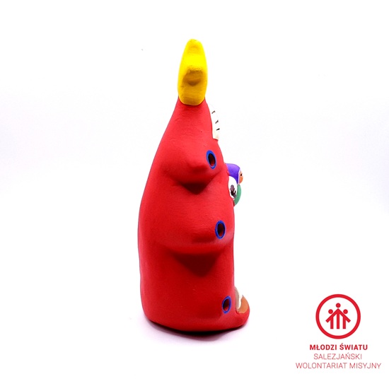 Szopka Bożonarodzeniowa, peruwiańska ceramiczna- choinka czerwona_PERU - obrazek 3