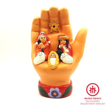 Szopka peruwiańska w ręce,ceramiczna_PERU