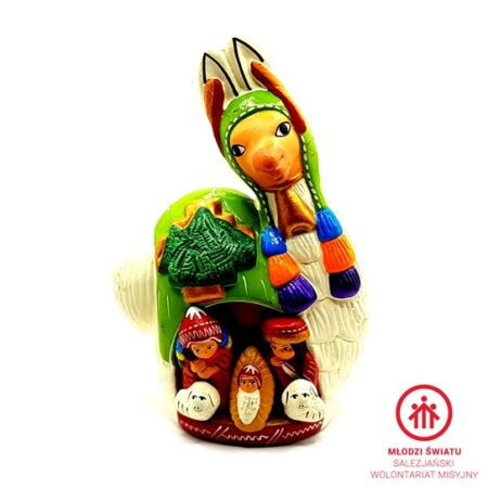 szopka Bożonarodzeniowa w kształcie lamy,ceramiczna /z/_PERU