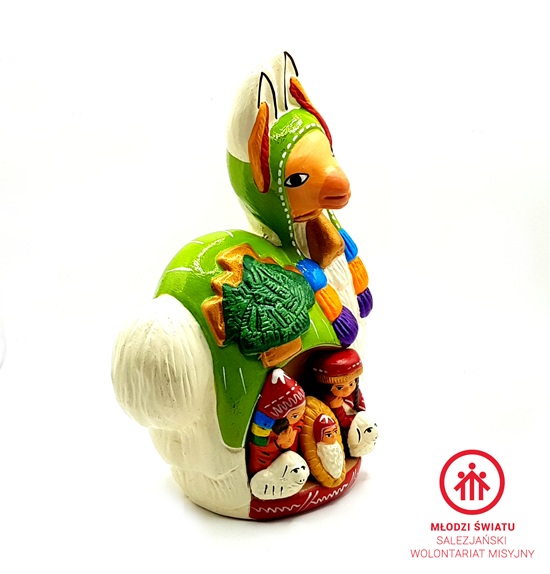 szopka Bożonarodzeniowa w kształcie lamy,ceramiczna /z/_PERU - obrazek 4